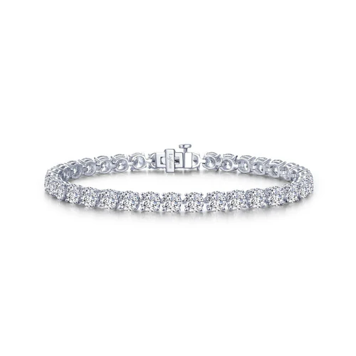 LAFONN Sterling Silver Lab-Grown Diamond Tennis Bracelet | Classic Round-Cut 7.25"