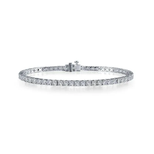 LAFONN Lab-Grown Diamond Tennis Bracelet in Platinum-Bonded Sterling Silver