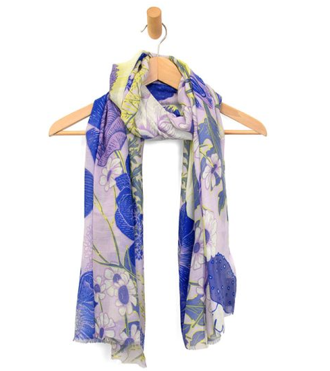 Blossom Lightweight Floral Scarf – Sheer Spring & Summer Wrap