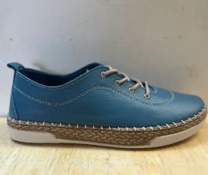 Coastal Blue Lace-Up Walking Sneakers – Lightweight Everyday Comfort