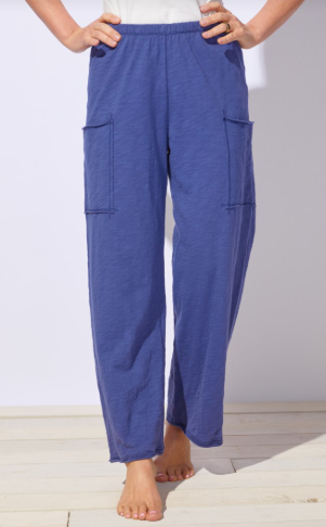 Relaxed Fit Navy Cargo Lounge Pants – Soft Pull-On Casual Trousers